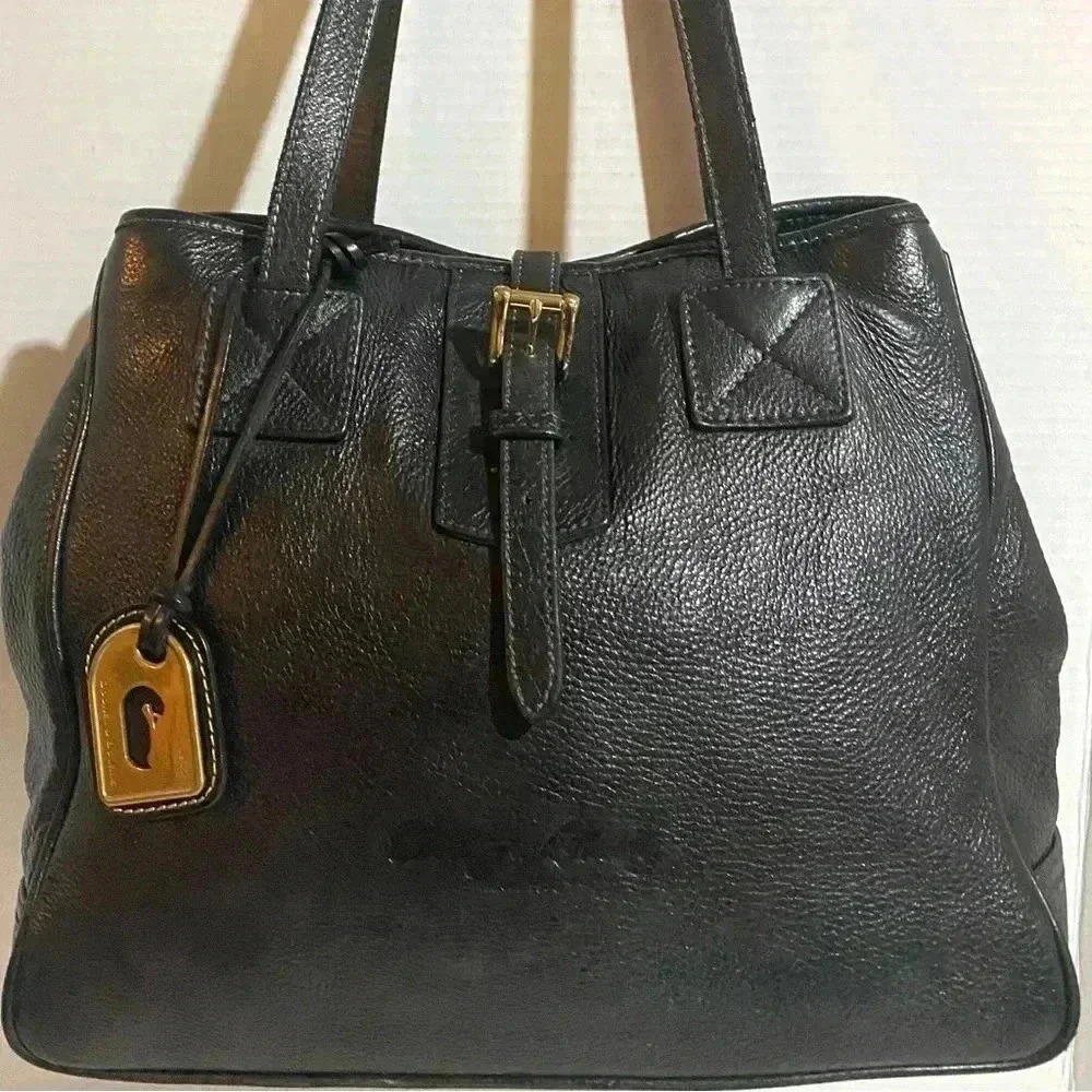 Dooney Bourke black leather satchel handbag